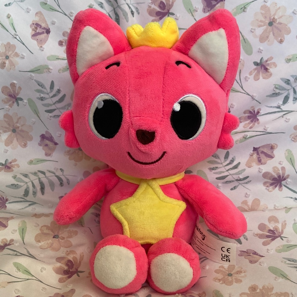 Pink Fong Wonderstar Singing Fox 12" Plush Doll WowWee Interactive Works!